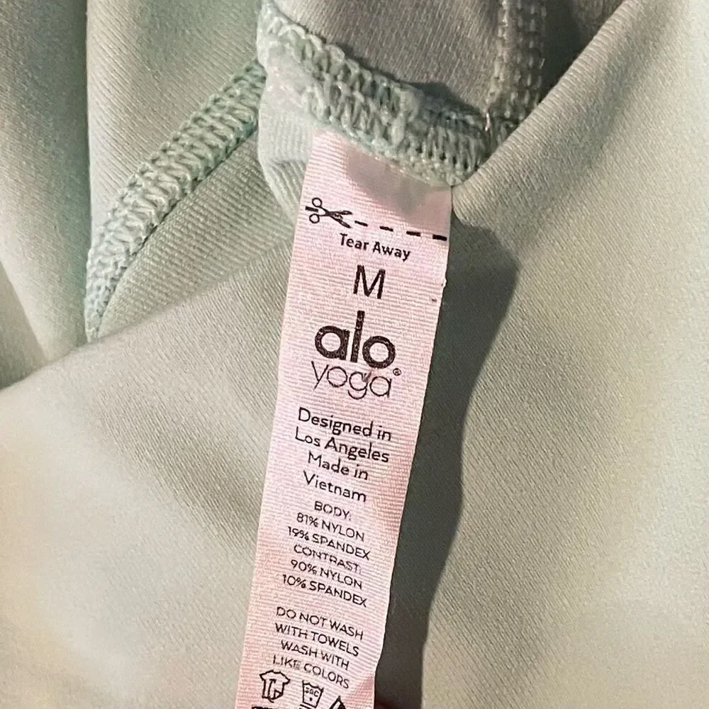 ALO YOGA High-Waist Legit Legging Pant Ribbed Airbrush Size M
